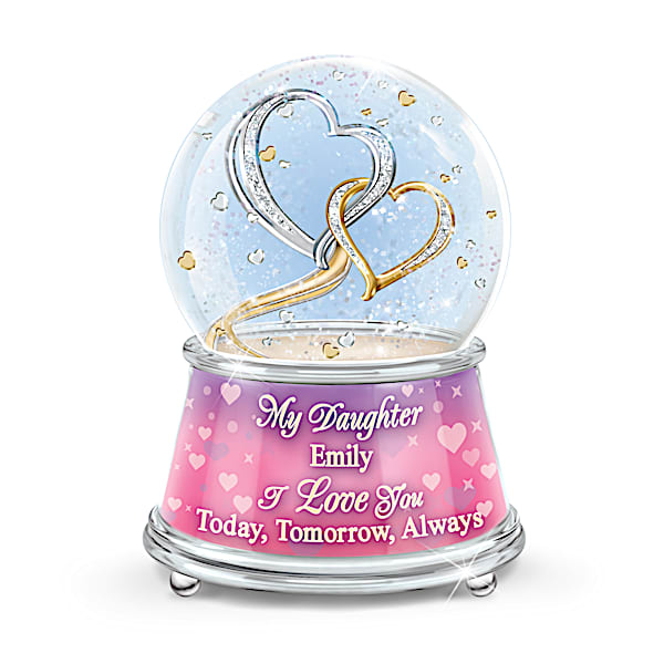 Personalized Musical Glitter Globe For Daughter