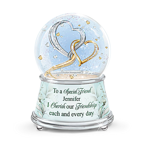 Musical Glitter Globe Personalized For A Friend