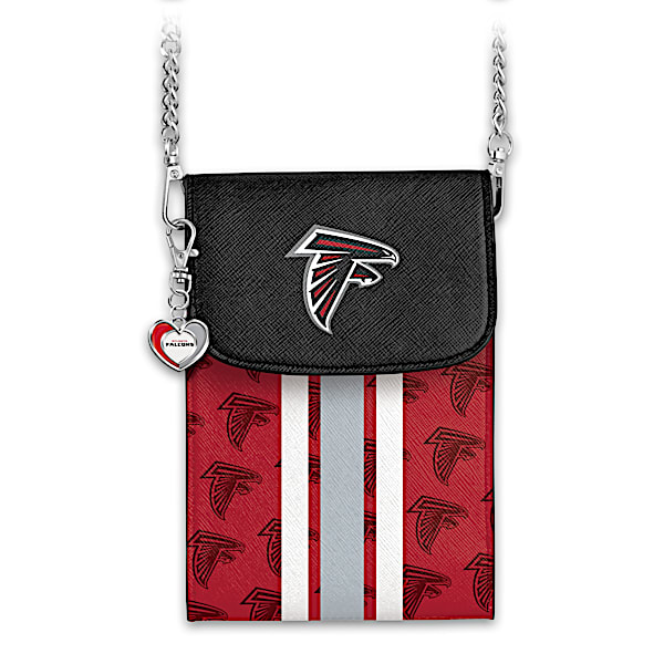 Falcons Crossbody Cell Phone Bag With Logo Charm