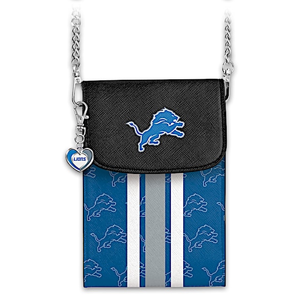 Lions Crossbody Cell Phone Bag With Logo Charm