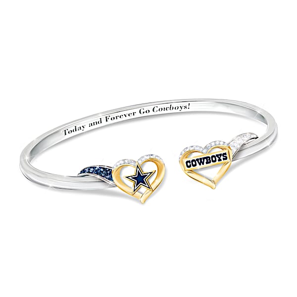 Dallas Cowboys Bracelet With Team Colored Crystals