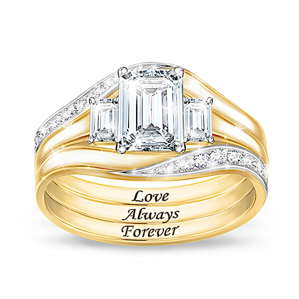 Alfred Durante Love, Always, Forever Topaz Stacking Rings