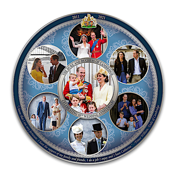 William & Catherine 10th Anniversary Porcelain Tribute Plate
