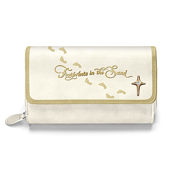 Footprints In The Sand Women's Trifold Wallet