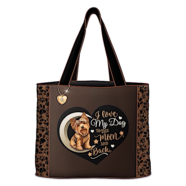 I Love My Dog To The Moon And Back Tote: Choose Your Breed