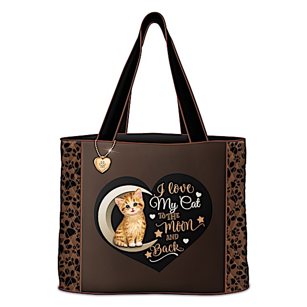 I Love My Cat To The Moon And Back Tote: Choose Your Cat