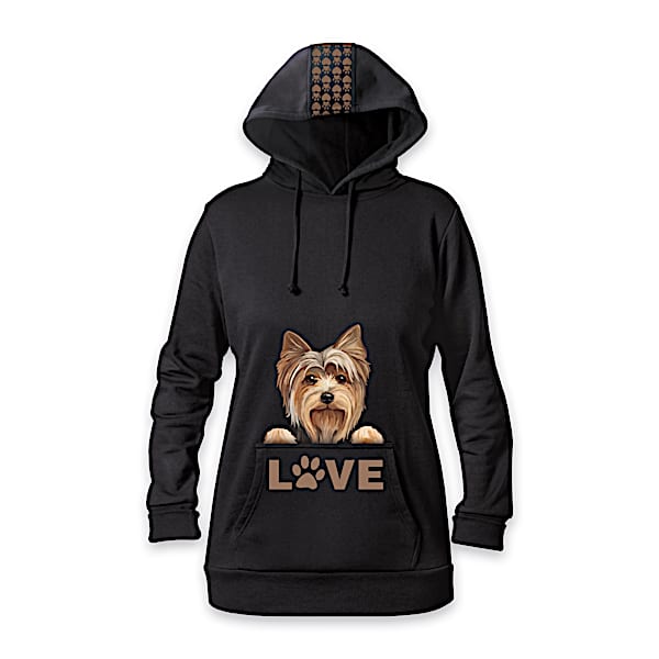 Peek-A-Boo Pup Women's Pullover Hoodie: Choose Your Breed