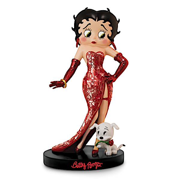 Betty Boop Out On The Town Sculpture With Glass Mosaic