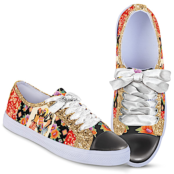 Keith Mallett Jubilation Art Ever-Sparkle Canvas Sneakers