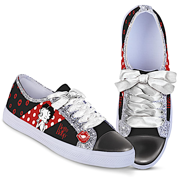 Betty Boop Sneakers With Ever-Sparkle Glitter Trim: Women's Shoes