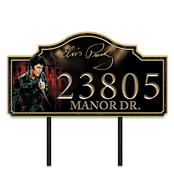 Elvis Presley Personalized Outdoor Address Sign