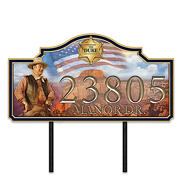 John Wayne: Western Welcome Personalized Address Sign