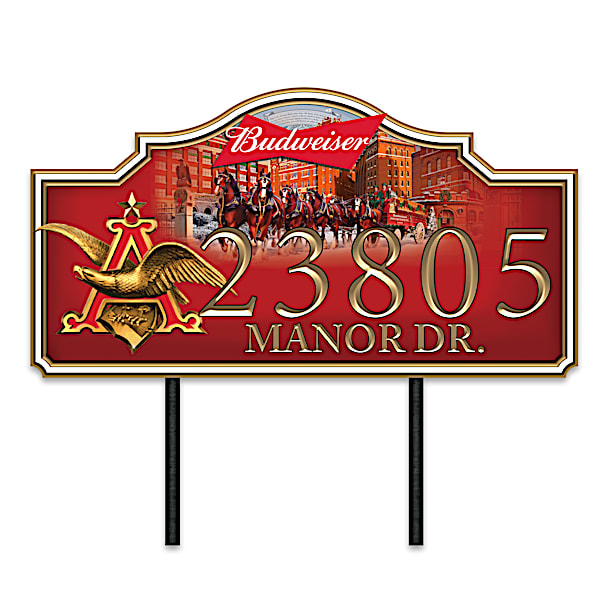 Budweiser Personalized Outdoor Address Sign