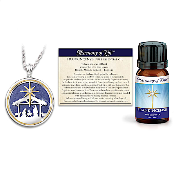 Blessings Of Faith Pendant Necklace And Essential Oil Set