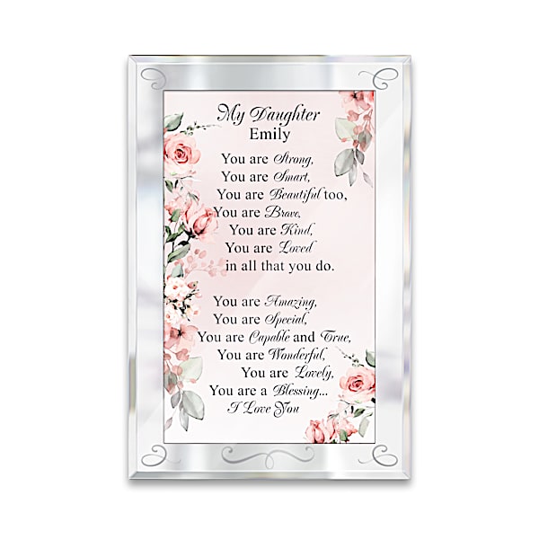 Daughter, You Are Loved Wall Plaque Personalized With Name