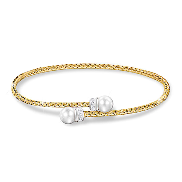 Charles Garnier Cultured Pearl Weave Bracelet