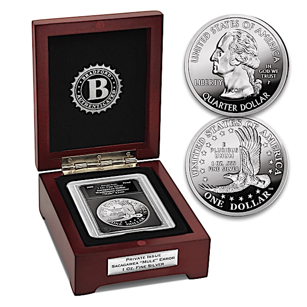 The Sacagawea Dollar Mule Error Tribute Coin And Display Box