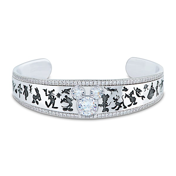 Disney100: Platinum Celebration Cuff Bracelet With Crystals
