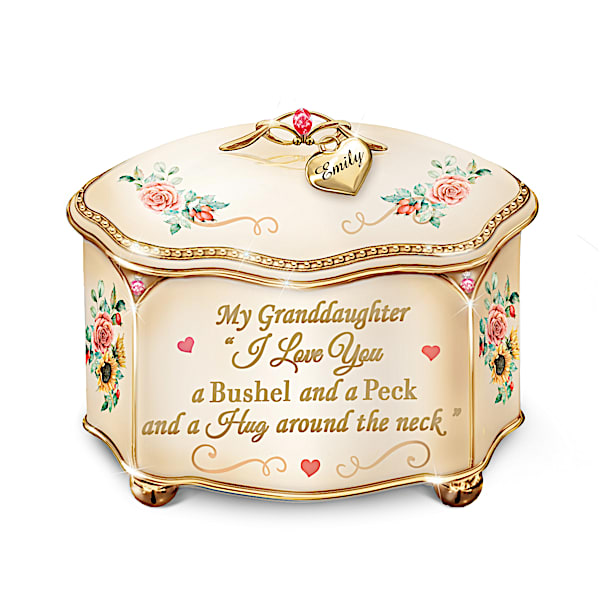 A Bushel And A Peck Personalized Granddaughter Music Box