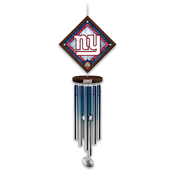 NFL New York Giants Wind Chime With Stained-Glass Logo