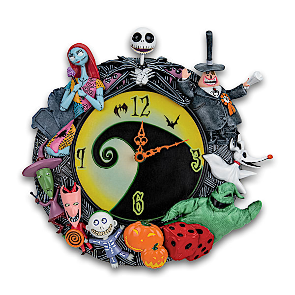 The Nightmare Before Christmas Glow-In-The-Dark Wall Clock