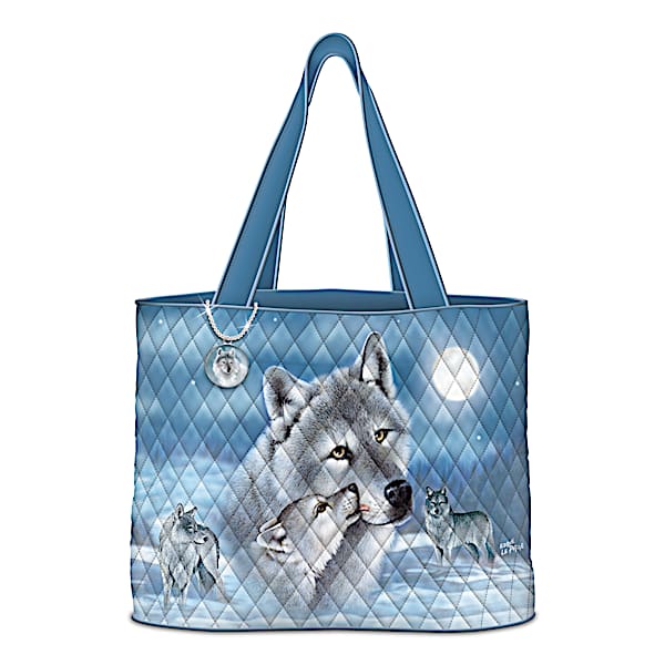 Eddie LePage Wolf Art Quilted Tote Bag