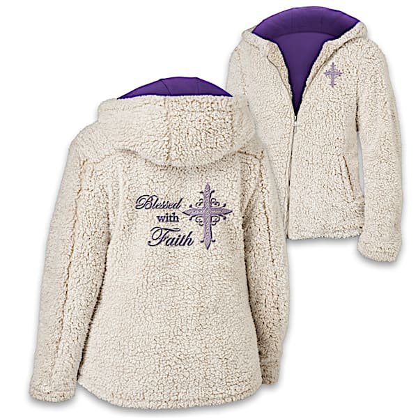 Blessed With Faith Lightweight Women's Sherpa Jacket