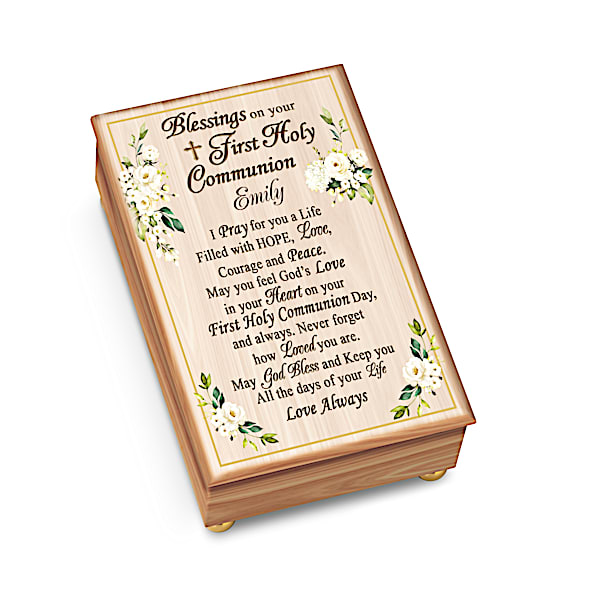 First Holy Communion Music Box Personalized With Their Name