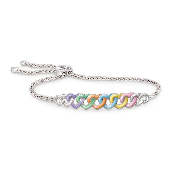 Hand-Enameled Bracelet With Pop-Up Card For Granddaughter