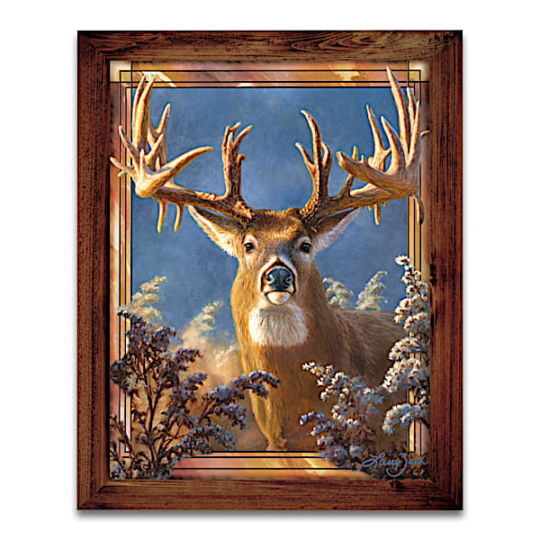 Stained-Glass Wall Decor Lights Up With Larry Zach Deer Art