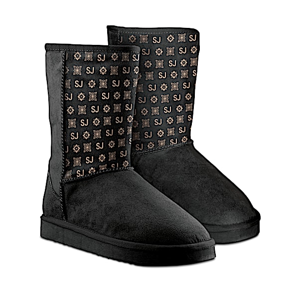 Personalized Women's Slip-On Boots With Your Initials