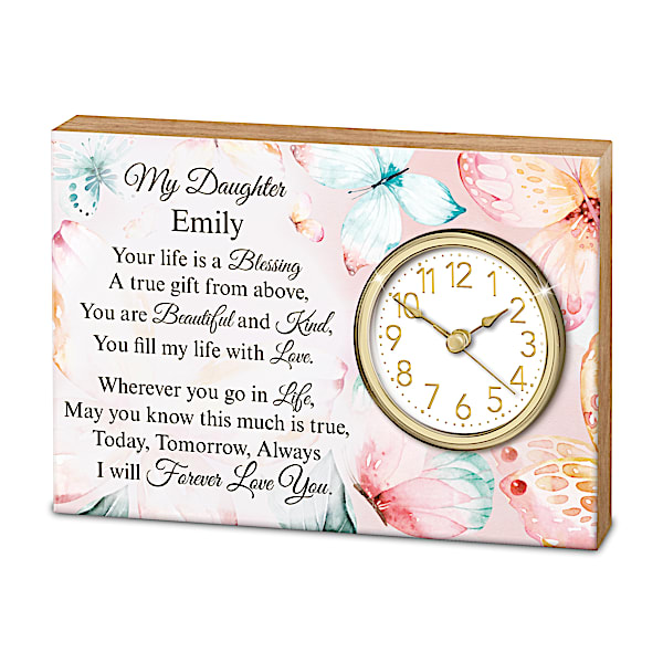 My Daughter, My Blessing Personalized Keepsake Desk Clock