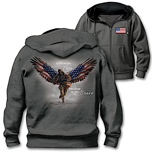 Wings Of Pride & Protection Hoodie Honors U.S. Military