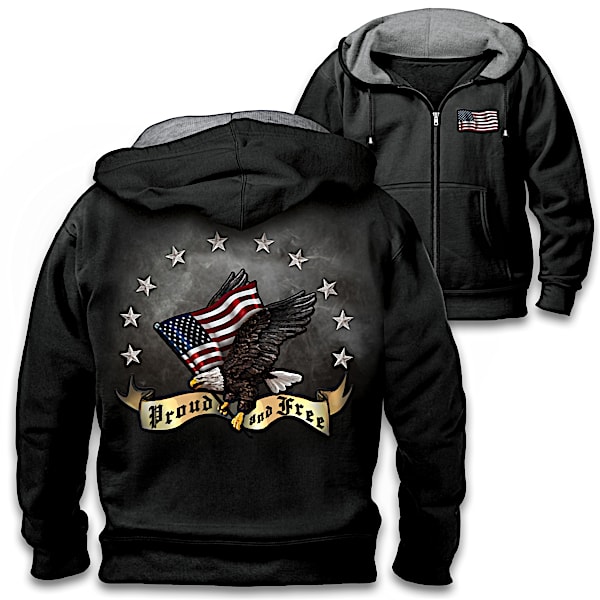 Proud And Free Men's Front-Zip Hoodie