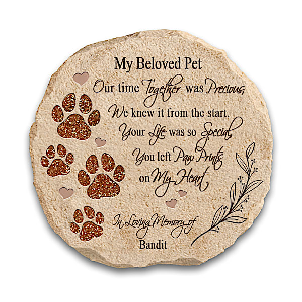 Beloved Pet Memories Personalized Memorial Garden Stone