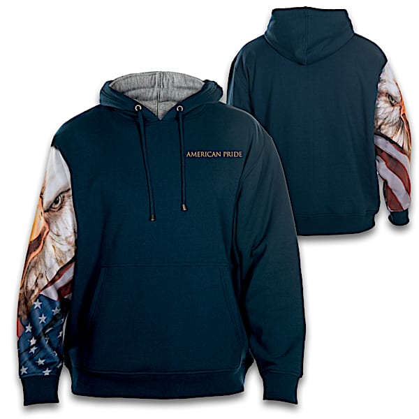 American Pride Patriotic Men's Pullover Hoodie