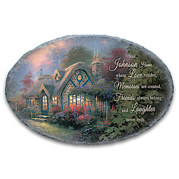 Thomas Kinkade Where Love Resides Personalized Wall Plaque