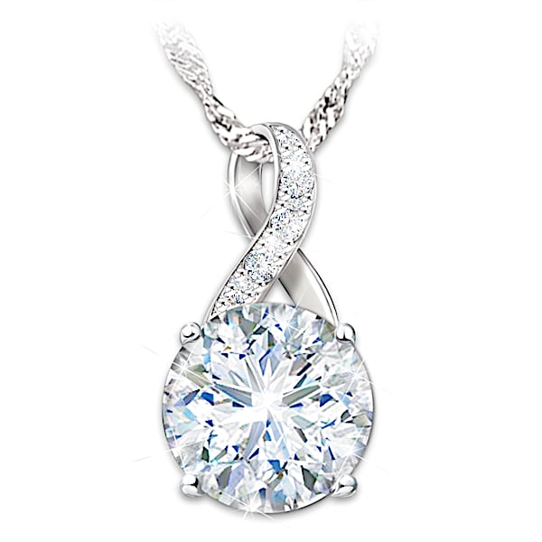 Shining Brilliance 1-Carat Moissanite Infinity Necklace