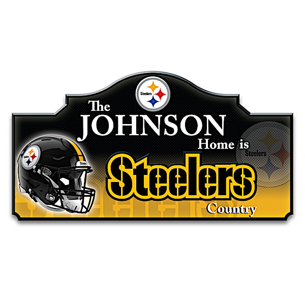 Pittsburgh Steelers Personalized Outdoor Welcome Sign
