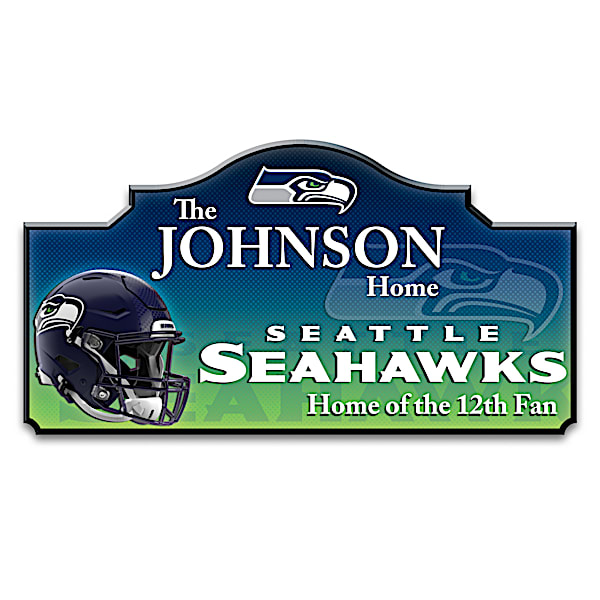 Seattle Seahawks Personalized Outdoor Welcome Sign