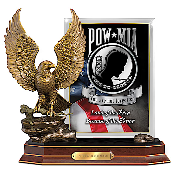 POW/MIA Commemorative Tribute With Sculpted Eagle