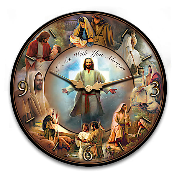 Greg Olsen Life Of Christ Wooden Wall Clock