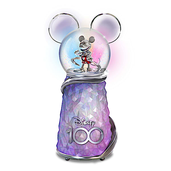 Disney100 Celebration Glitter Globe With Color-Changing LEDs