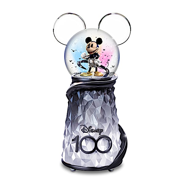 Disney100 Illuminated Platinum Edition Glitter Globe