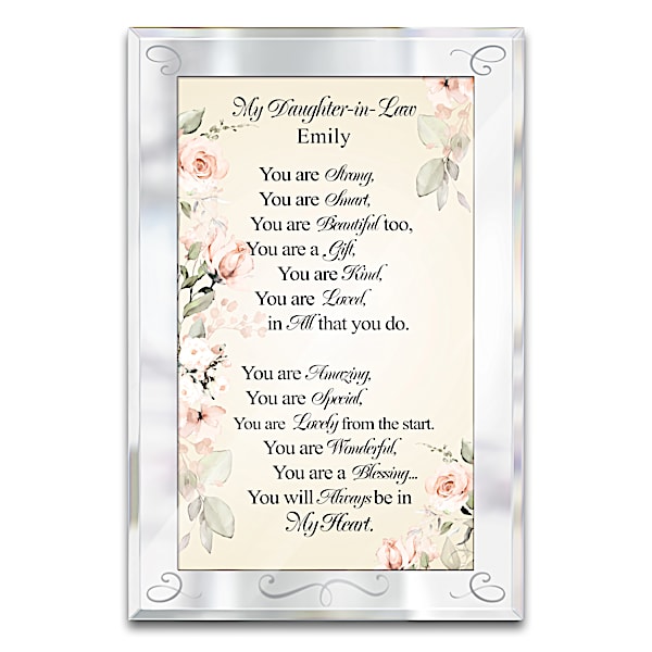 Personalized Daughter-In-Law Mirror-Framed Wall Plaque