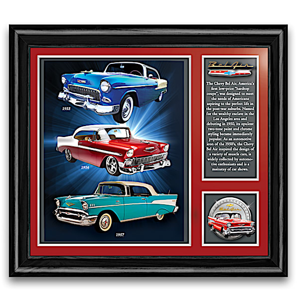 Chevy Bel Air Tribute Wall Decor With Metal Medallion