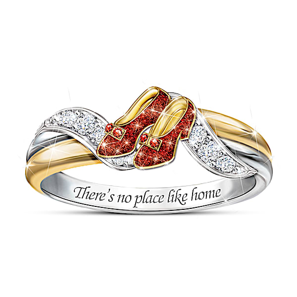 DOROTHY's Ruby Slippers Ring With 18K Gold-Plated Accents