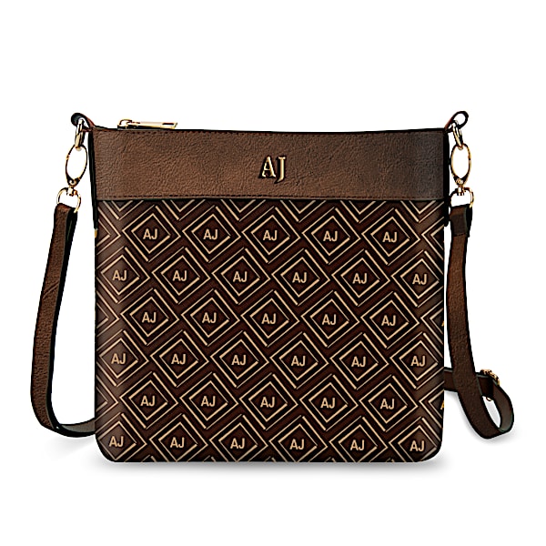 Personalized Faux Leather Handbag With Your Two Initials