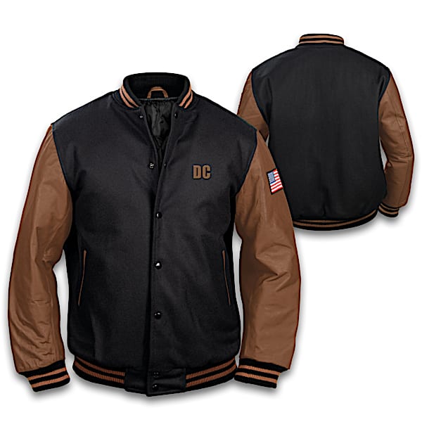 Monogrammed Men's Wool-Blend And Leather Varsity Jacket