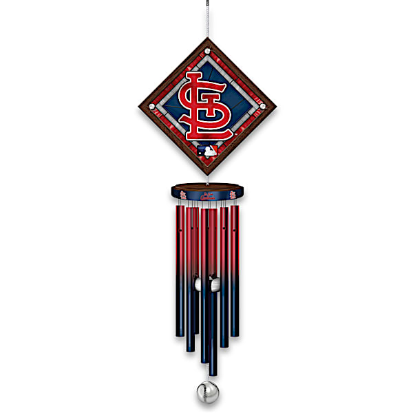 Cardinals Indoor/Outdoor Wind Chime With Logo On Glass